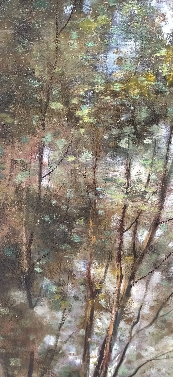 Marcel Delaunay, école de Rouen grand tableau paysage-photo-4