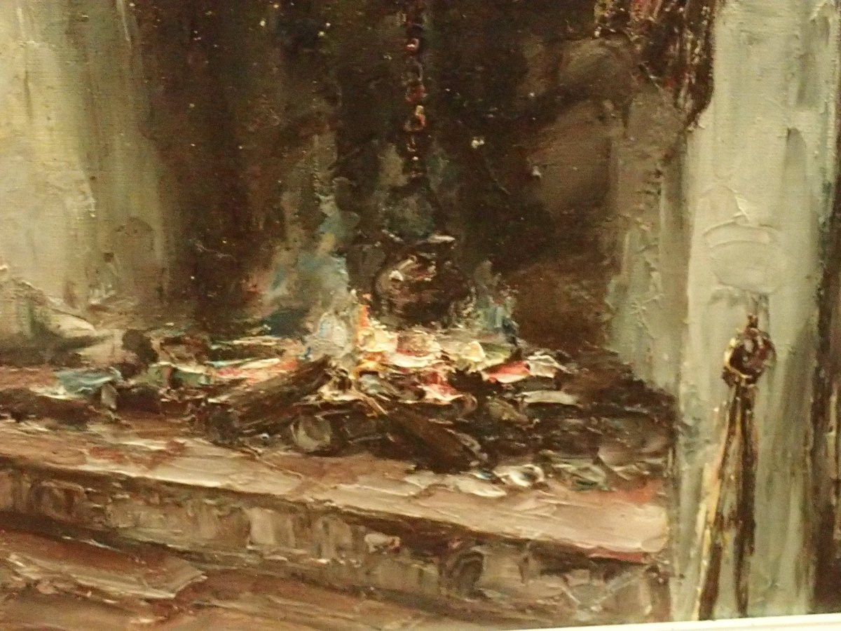 Robert William Jivanovitch (1907-1974) Interior In Ascain-photo-3