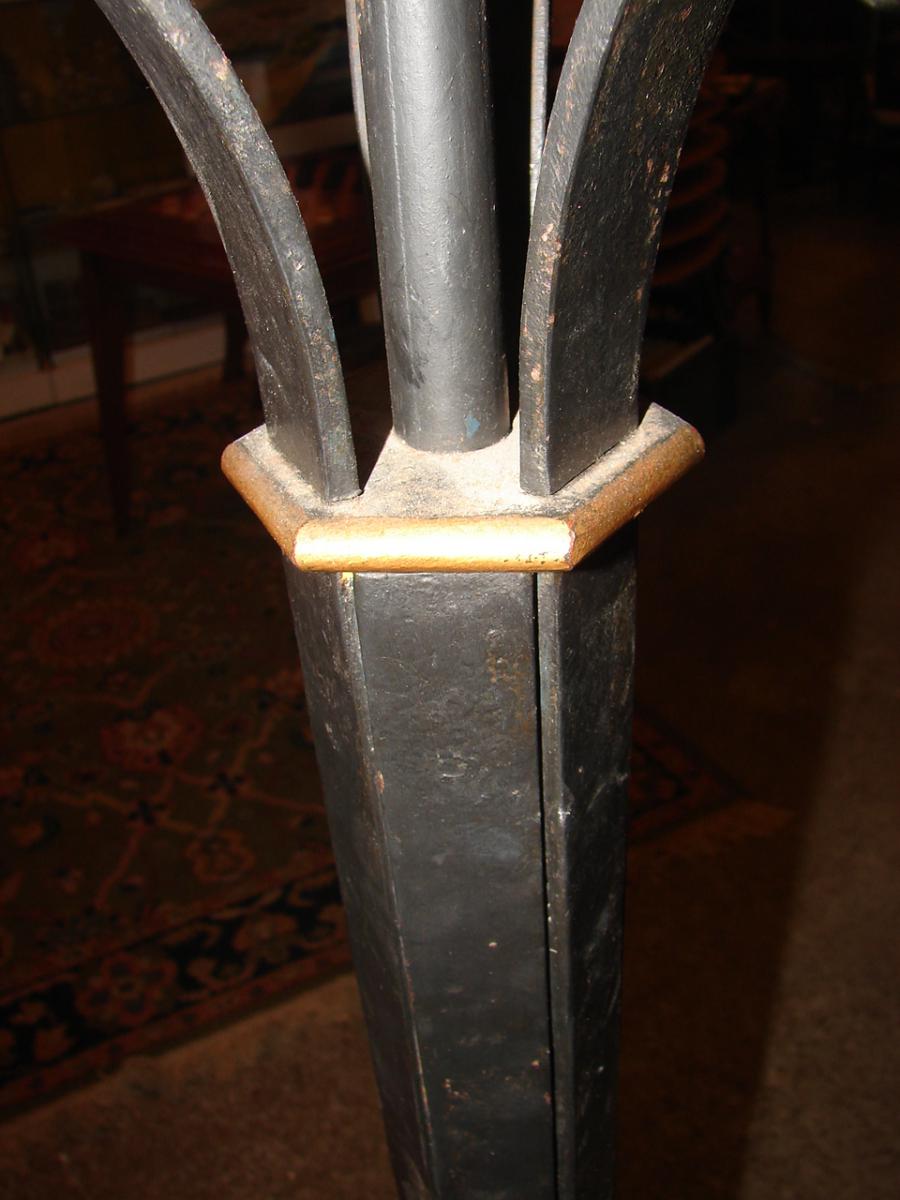 Floor Lamp In Iron And Flat Iron Emboutis Dlg From Raymond Subes-photo-4
