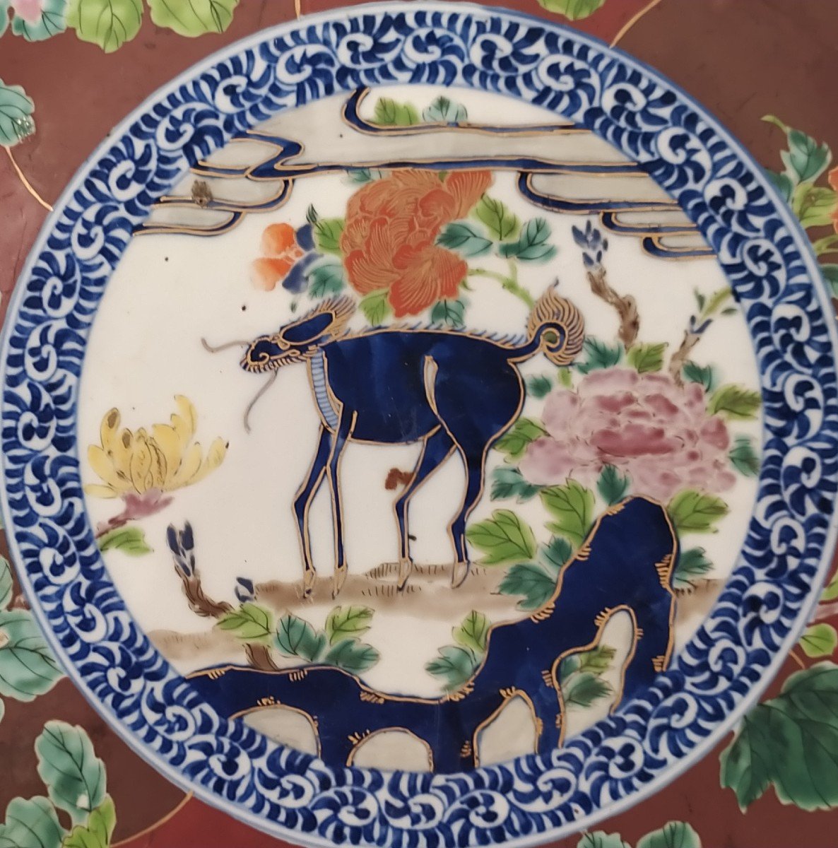 Grand Plat Japonais En Faience-photo-4