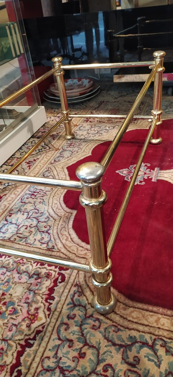 Table Basse Deux Plateaux En Verre 1980 De Grande Qualité Dlg De Maison Charles