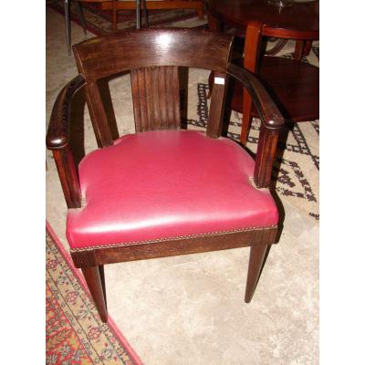 Office Chair Art Deco Oak Blackened From Hungary