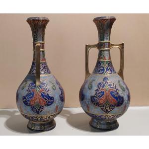 Paire De Vases Royal Bonn 1755