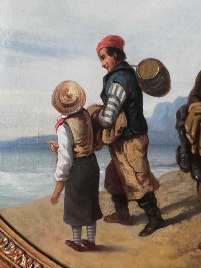 19th Century Oval Painting-photo-3