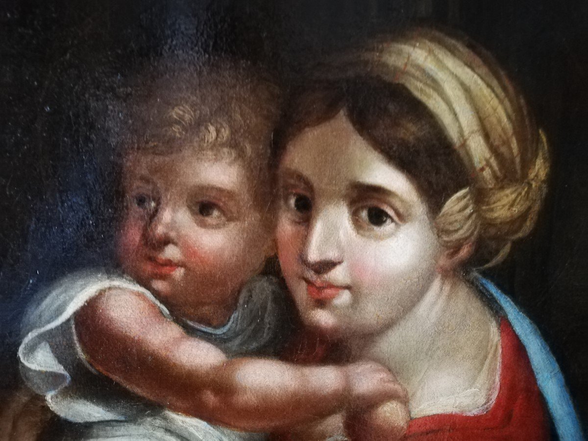 Tableau huile sur toile 17ème siècle-photo-2