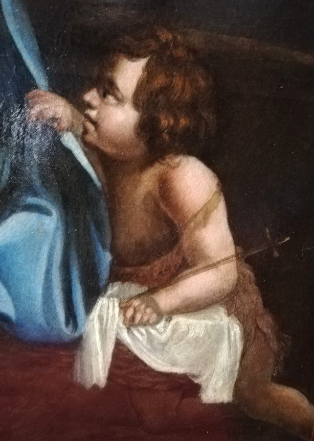 Tableau huile sur toile 17ème siècle-photo-4