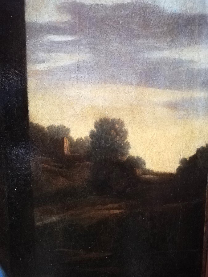 Tableau huile sur toile 17ème siècle-photo-1
