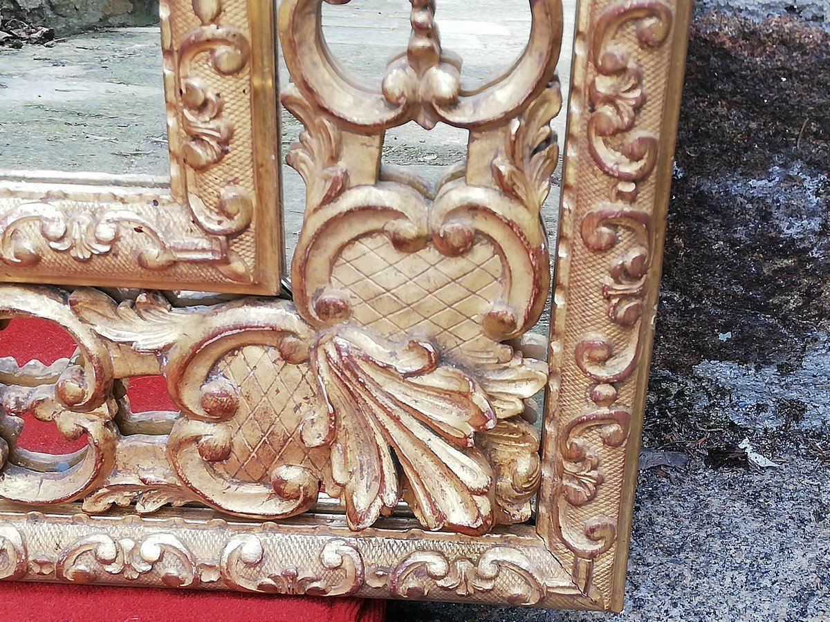 Regency Style Mirror In Gilded Wood-photo-1