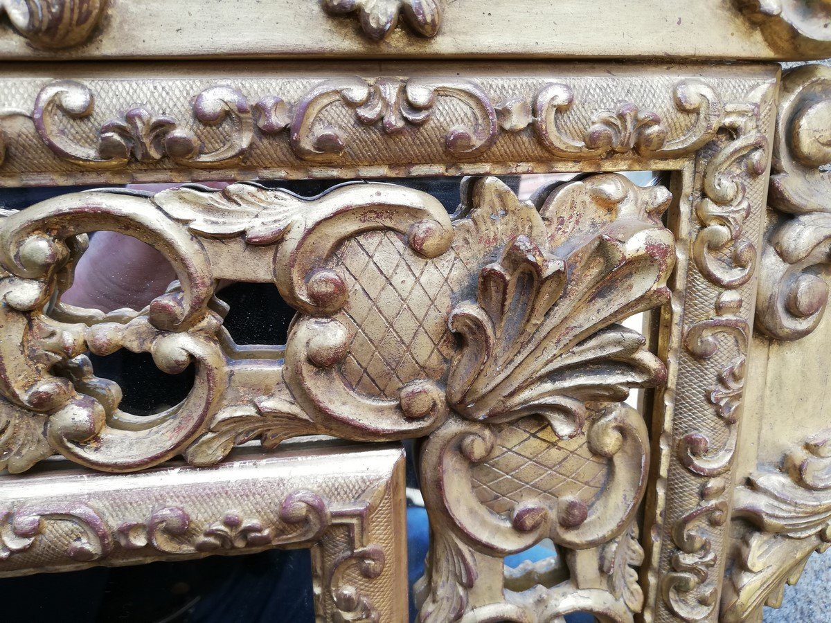 Regency Style Mirror In Gilded Wood-photo-4