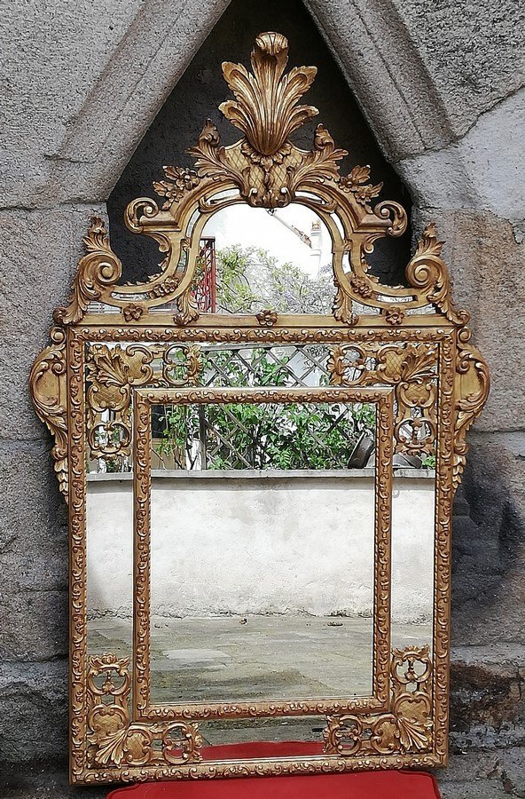 Regency Style Mirror In Gilded Wood