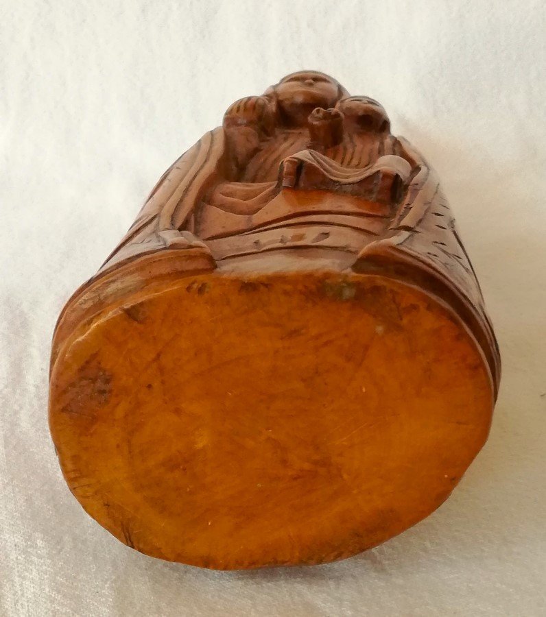 Virgin Of A Shepherd In Boxwood-photo-2