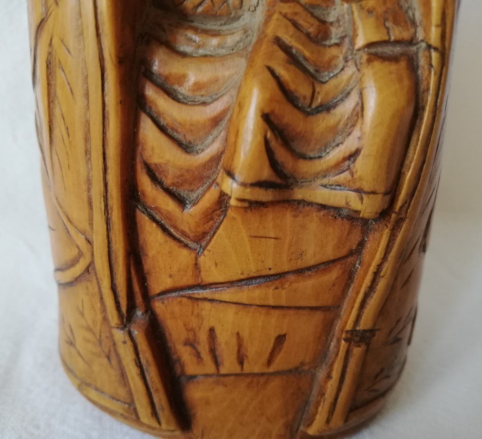 Virgin Of A Shepherd In Boxwood-photo-6