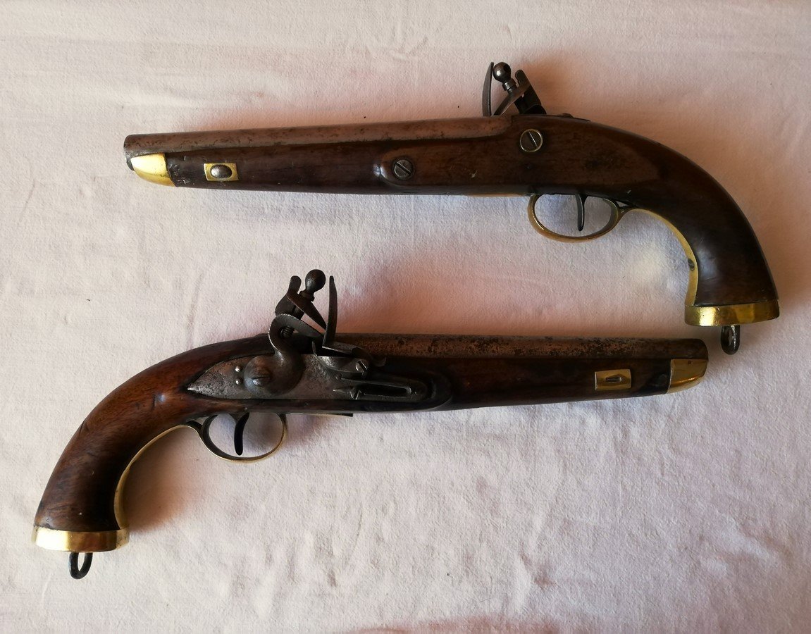 Pair Of English Flintlock Pistols-photo-2