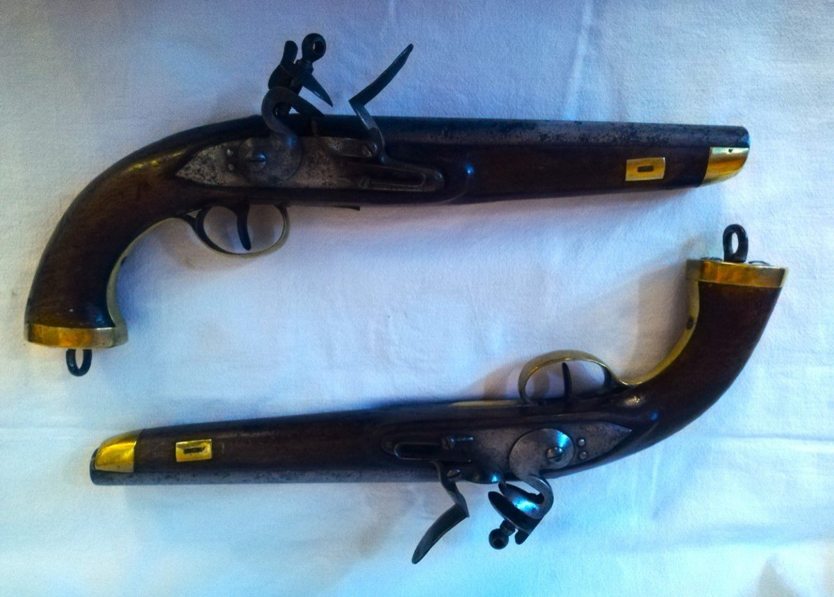 Pair Of English Flintlock Pistols