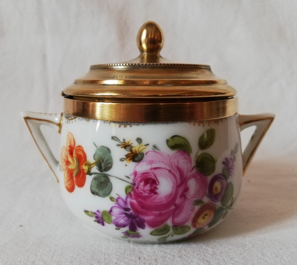 Mustard Pot Mounted On Silver