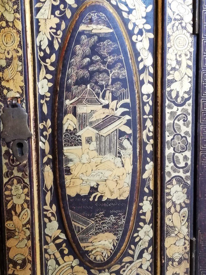 Small Asian Cabinet 19th Century-photo-3