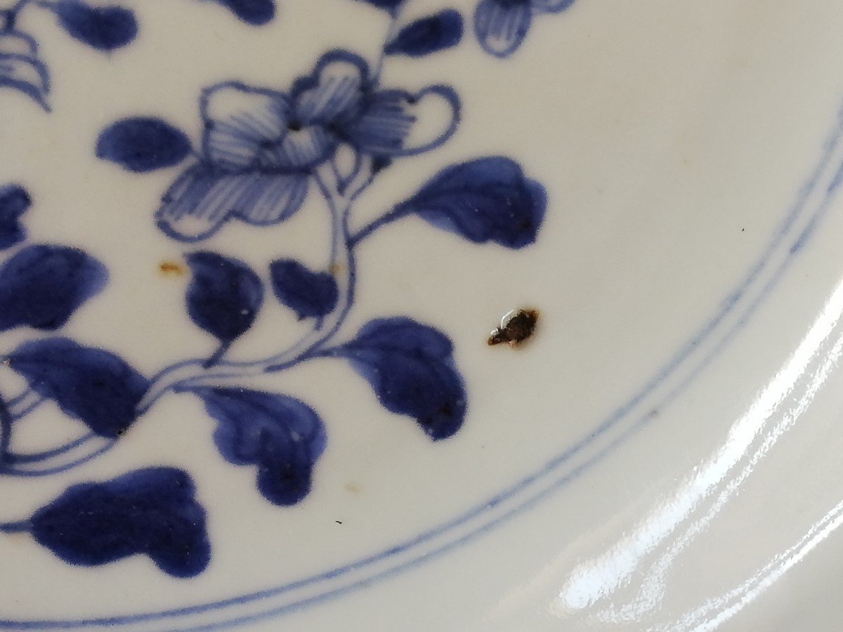 Assiette bleue de la Chine-photo-3