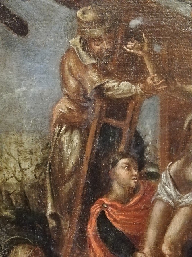 Huile sur toile 17ème siècle-photo-1
