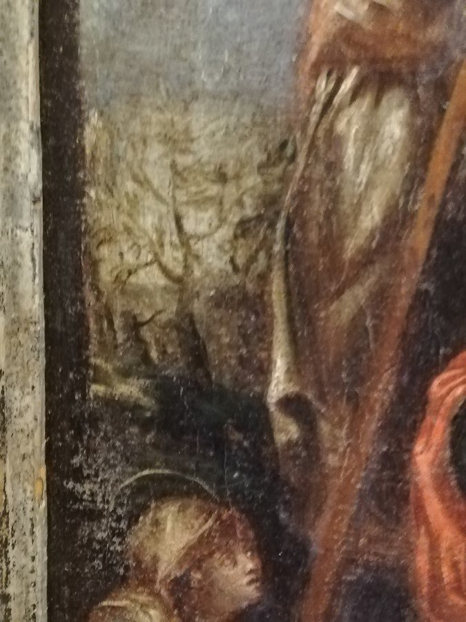 Huile sur toile 17ème siècle-photo-3