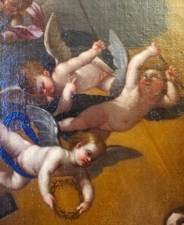 Huile sur toile du 17ème siècle -photo-4