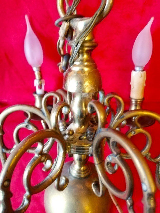 Small Old Dutch Chandelier -photo-3