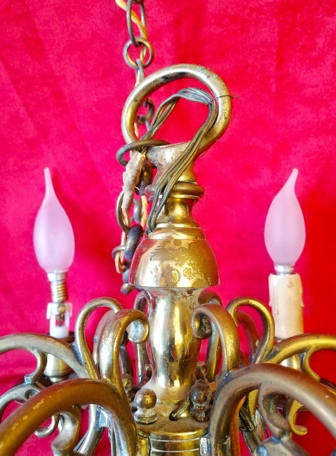 Small Old Dutch Chandelier -photo-5