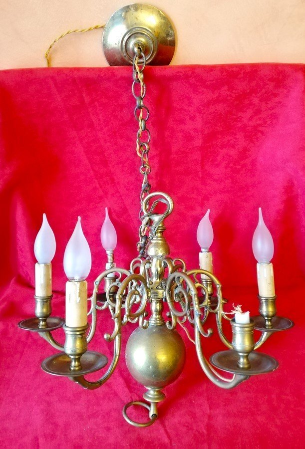 Small Old Dutch Chandelier 