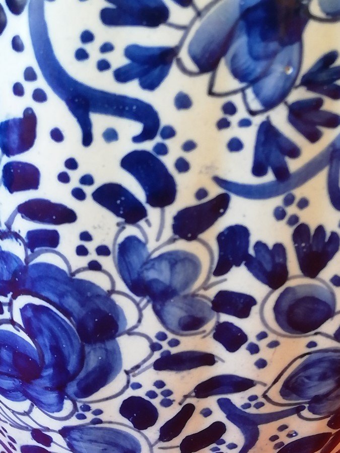 Petite paire de vases couverts Delft-photo-4
