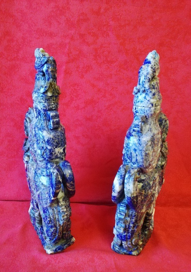 Pair Of Covered Vases From China -photo-2