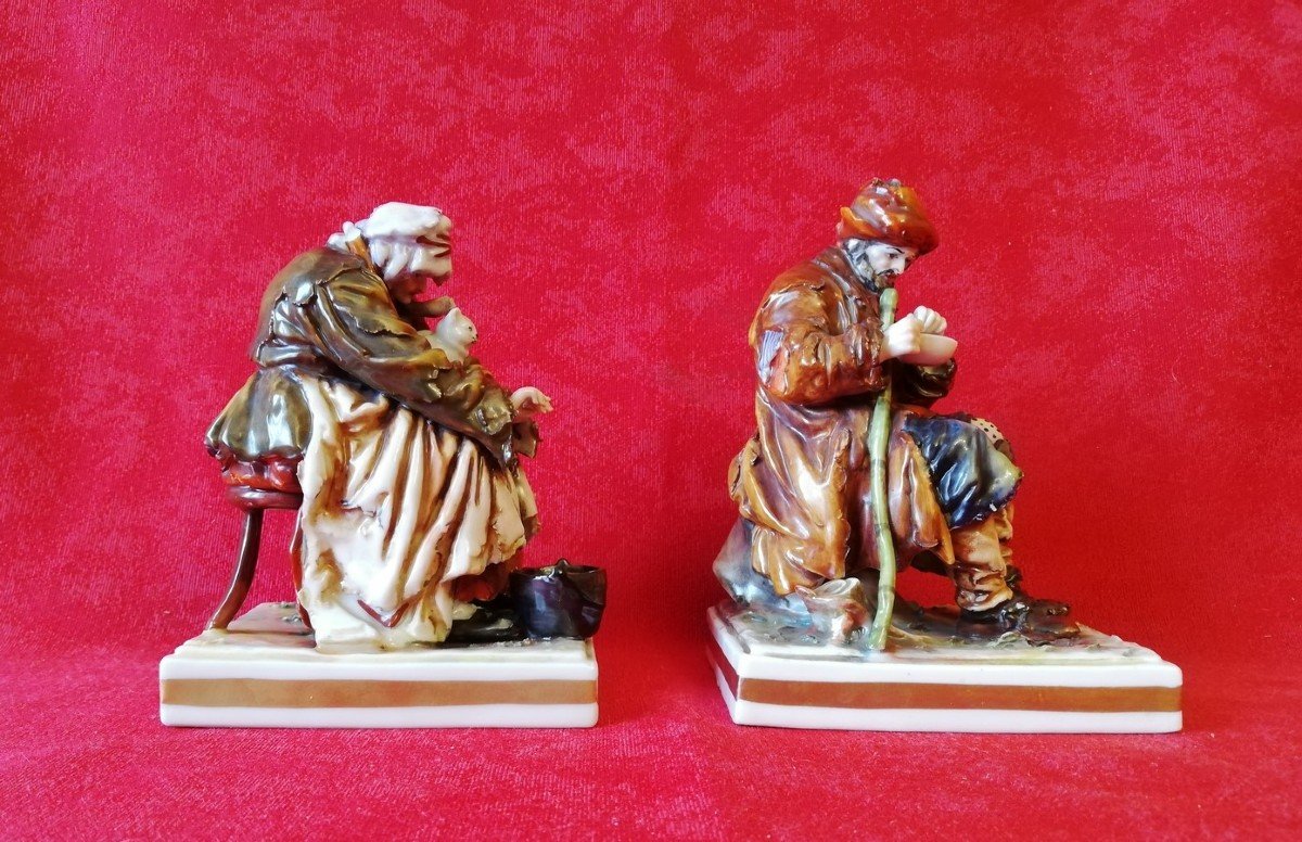 Paire de personnages de CAPODIMONTE (Naples)-photo-4