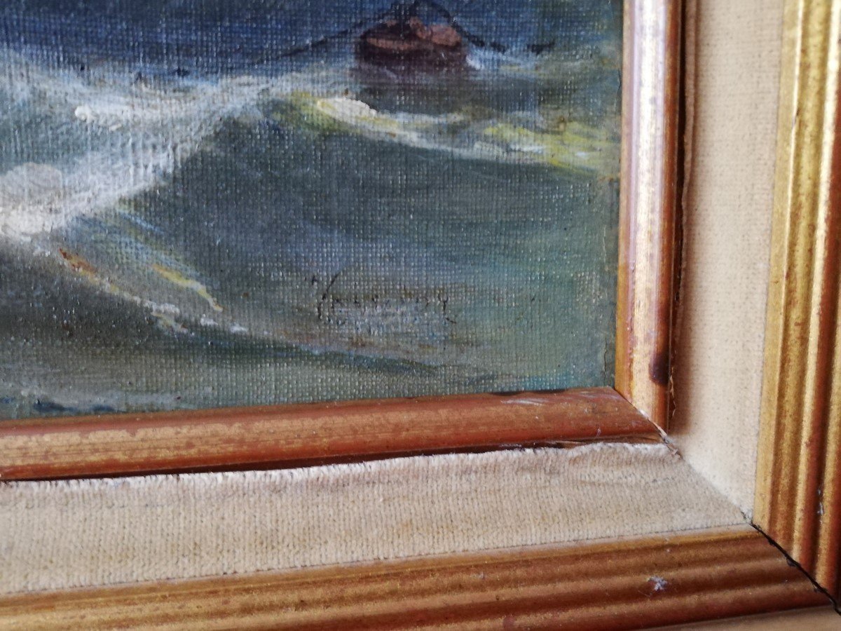 Oil On Marine Canvas-photo-3