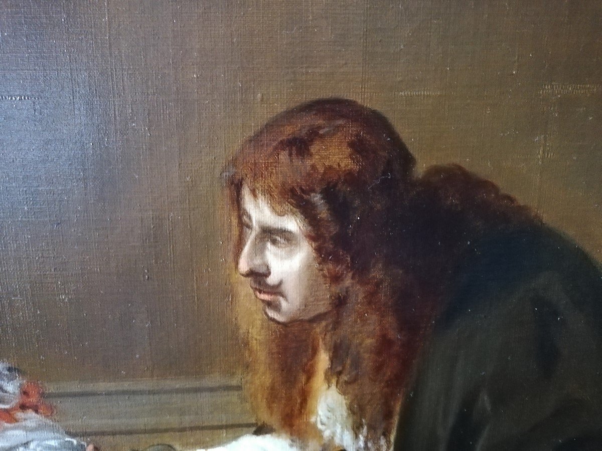 Oil On Canvas Theater Scene -photo-1