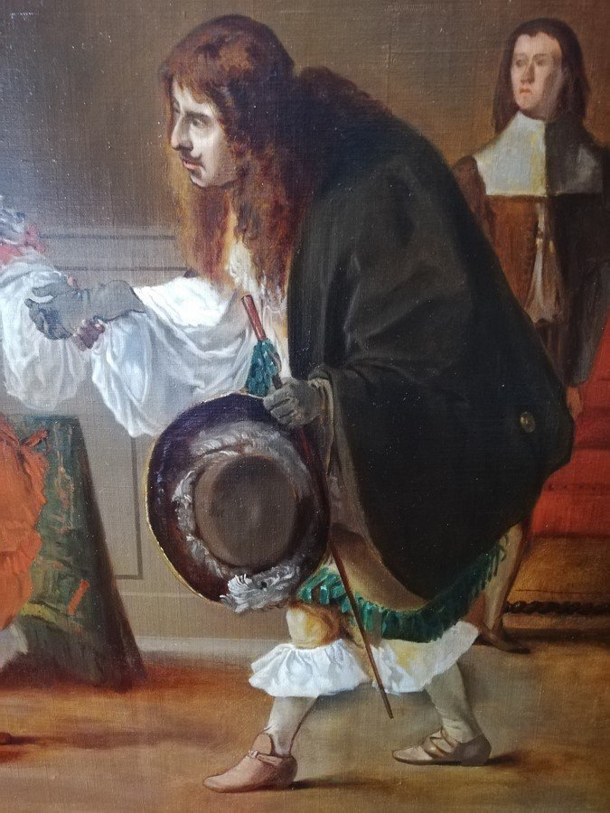 Oil On Canvas Theater Scene -photo-4