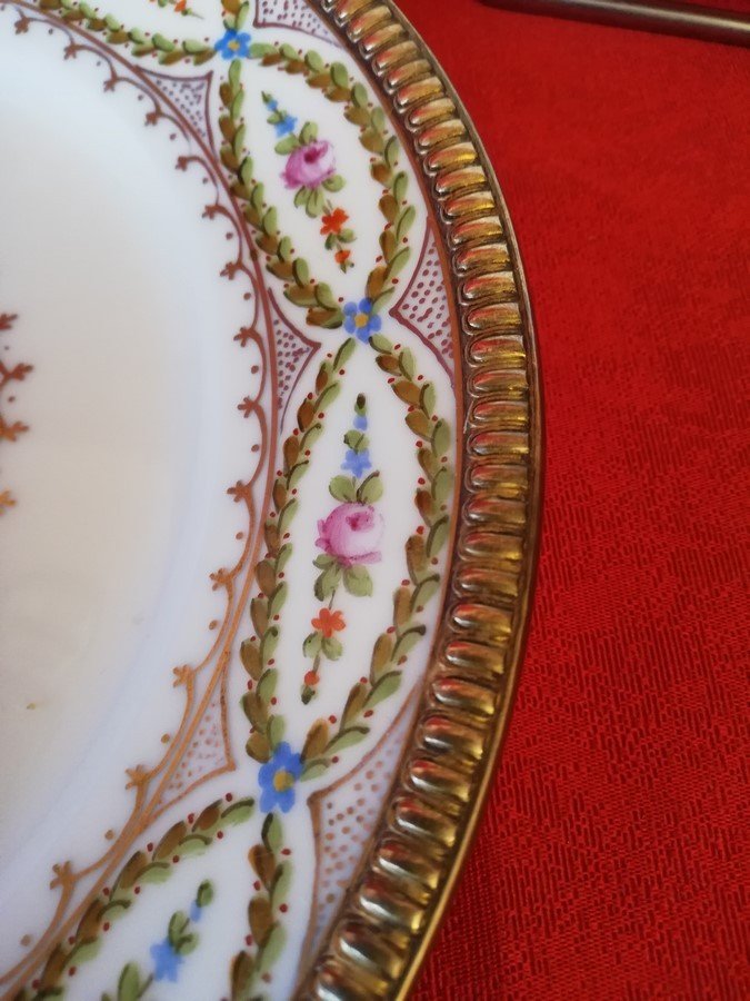 Paire d'assiettes en porcelaine 19ème siècle  -photo-4