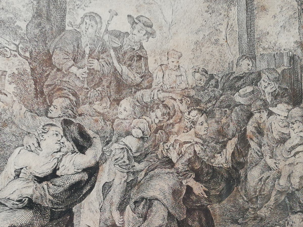 Gravure encadrée d'après Paul RUBENS-photo-4