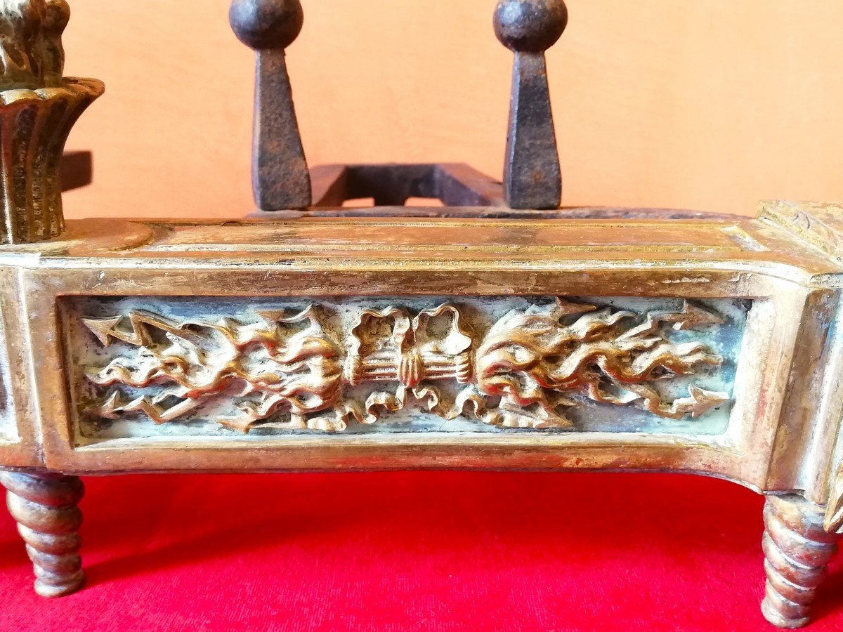 Pair Of Louis XVI Andirons-photo-4