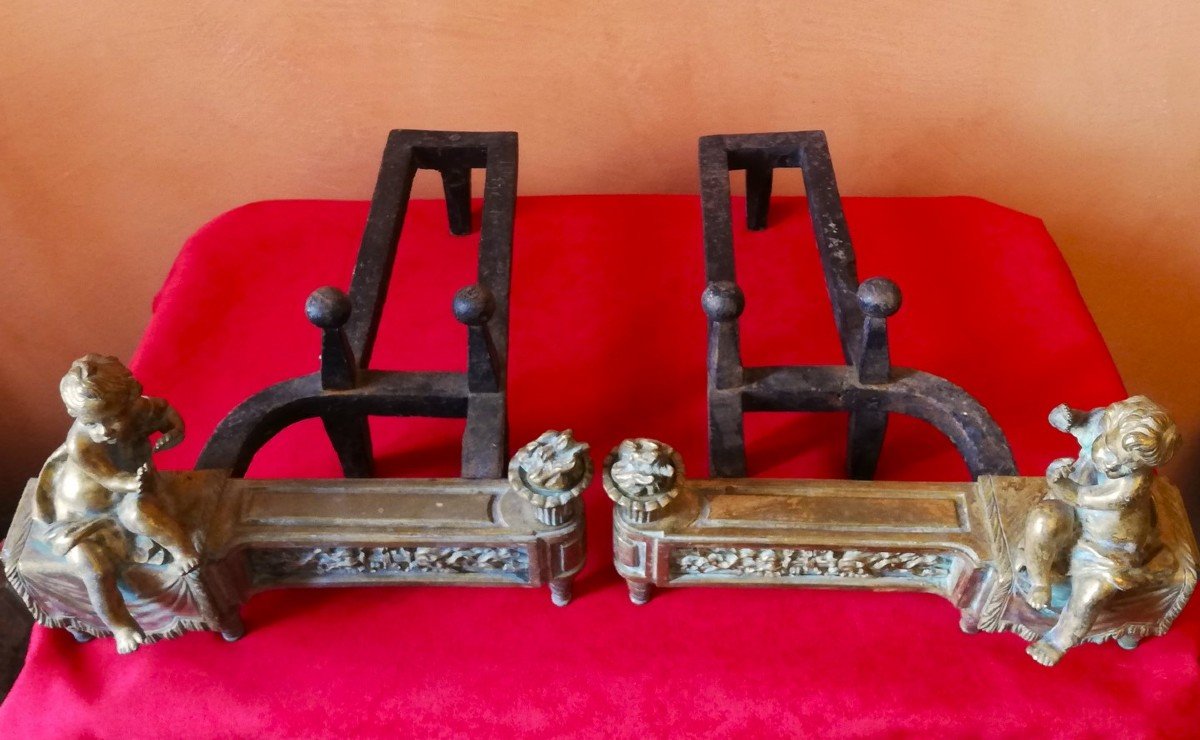 Pair Of Louis XVI Andirons-photo-6