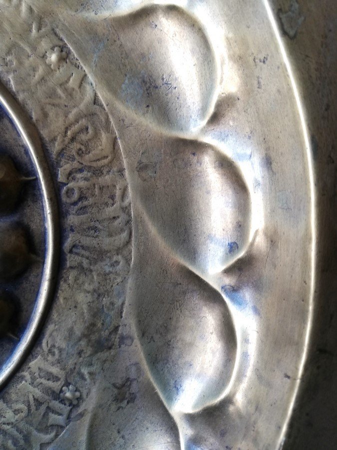 17th Century Brass Offering Dish-photo-4