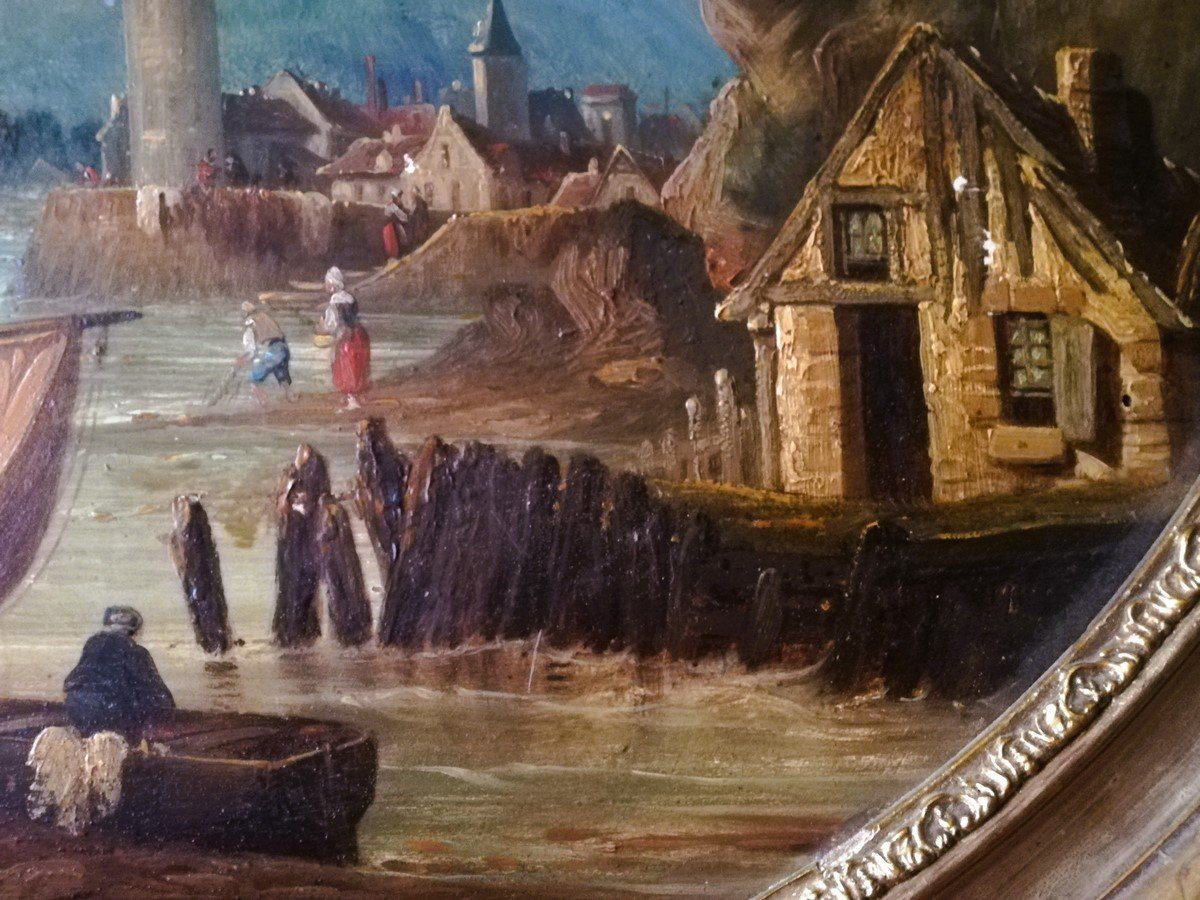 Oil On Oval Panel -photo-4