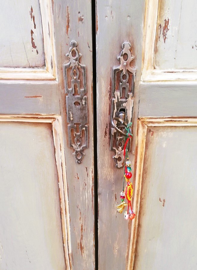 Small Painted And Repainted Cabinet -photo-3