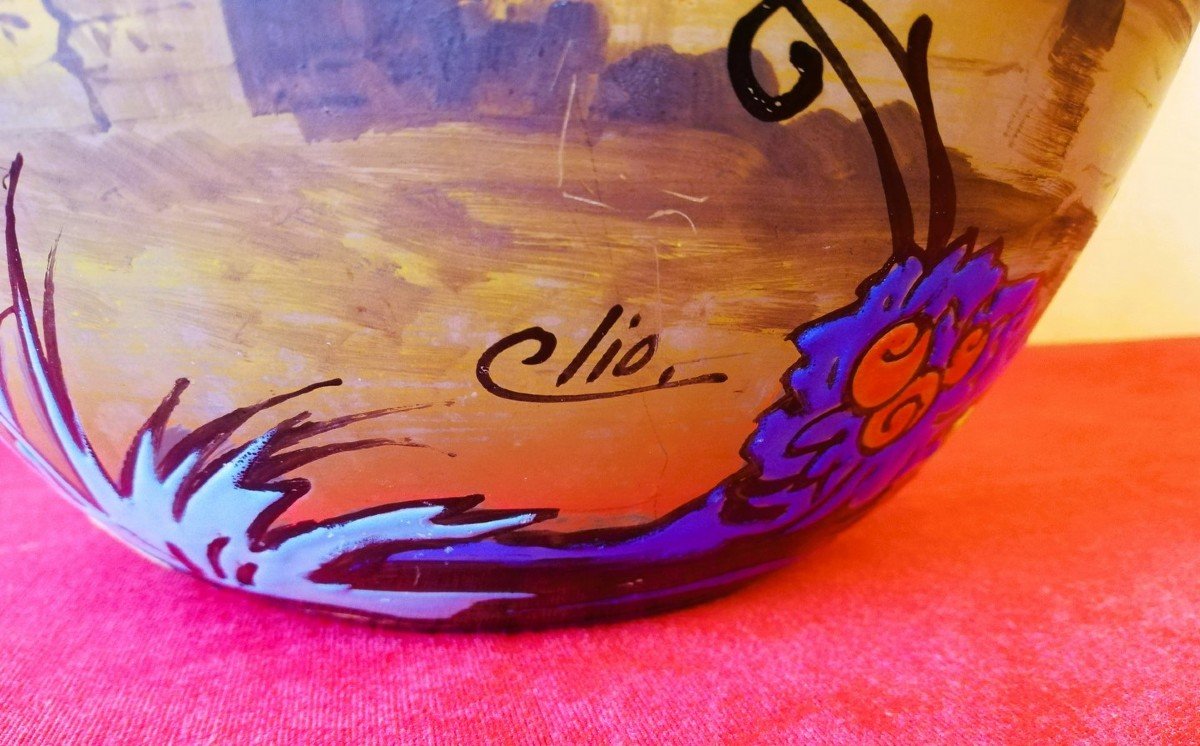 Vase boule signé CLIO -photo-2