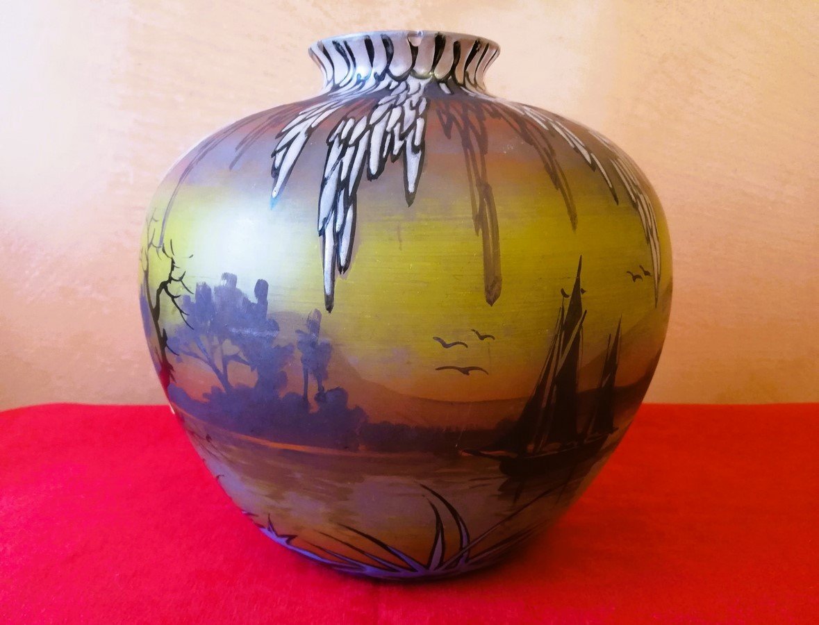 Vase boule signé CLIO -photo-4