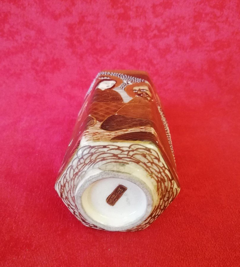 Satsuma Six-sided Vase-photo-4