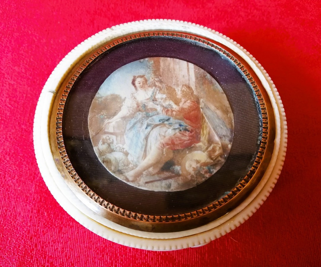 Boîte ronde 19ème siècle-photo-2
