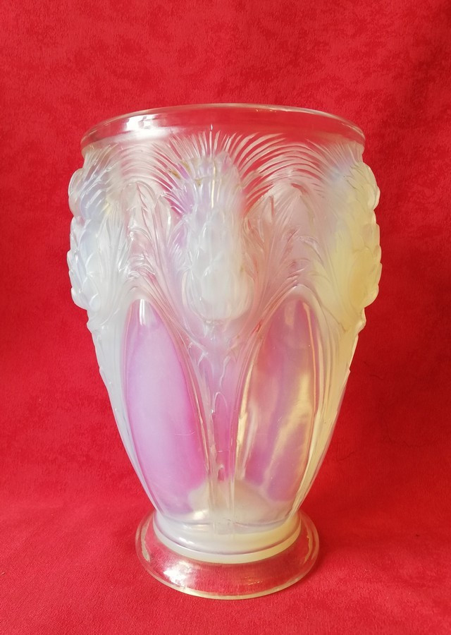 Opalescent Glass Vase 