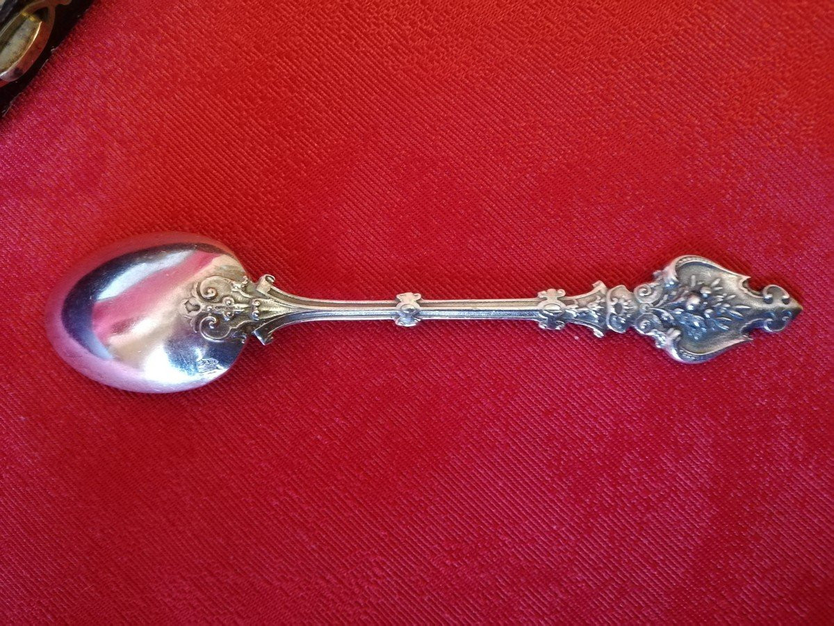 Douze petites cuillères en argent-photo-3