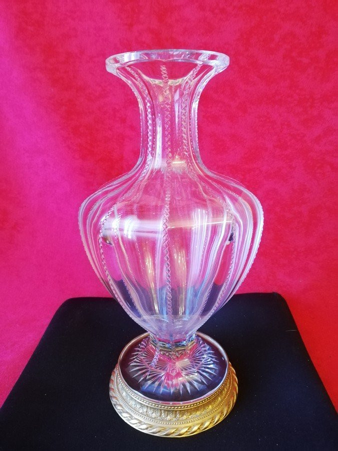 Vase en cristal monté -photo-2