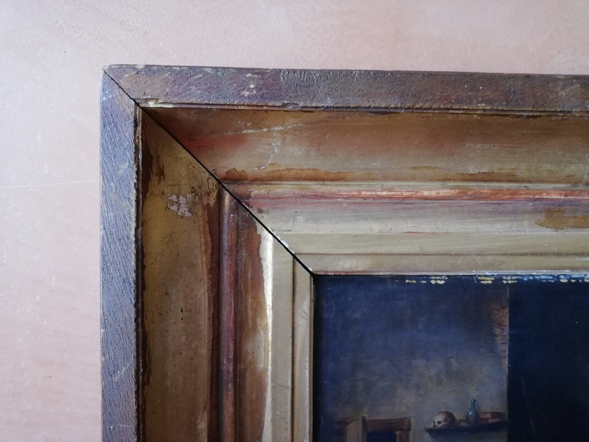 Tableau huile sur cuivre -photo-5