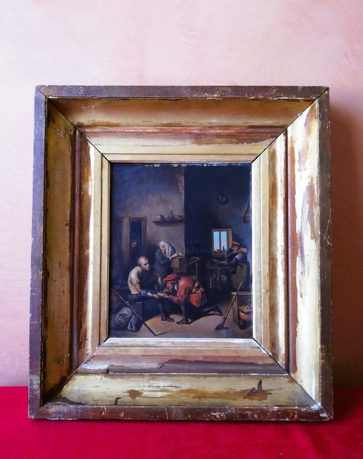 Tableau huile sur cuivre 