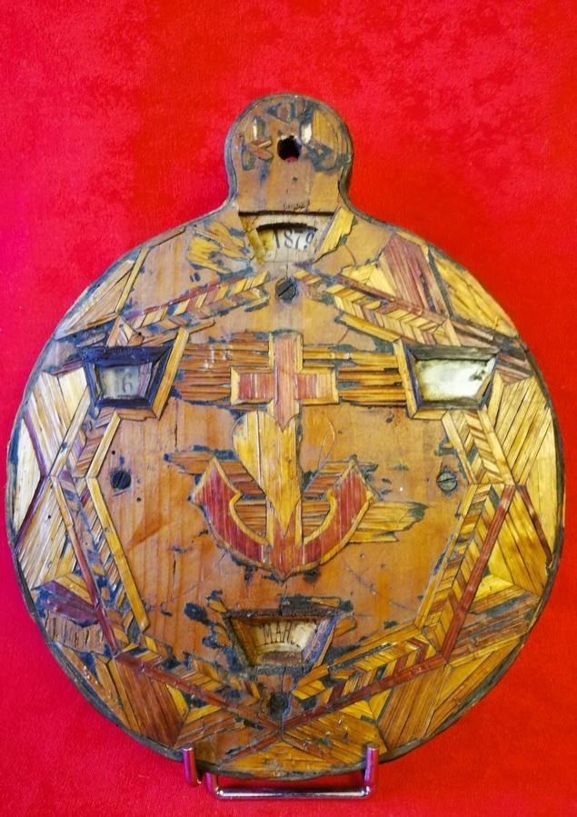 Calendrier en marqueterie de paille 